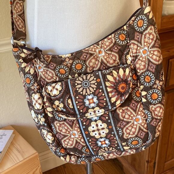 Vera Bradley Brown and Orange Crossbody Bag - Picture 5 of 15
